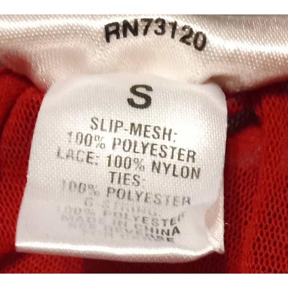 Fredrick's Of Hollywood Red Christmas Candy Cane Baby Doll Layered Ruffles Sz S - Picture 5 of 5